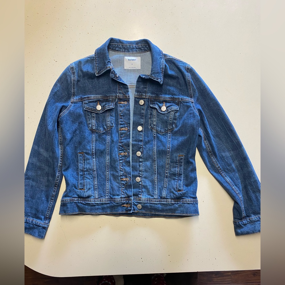 New old Navy Dark Blue Jean Jacket size medium